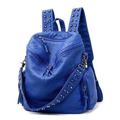 Backpacks Women Leather Daypack Anti-theft Travel Bag Large School Bag
