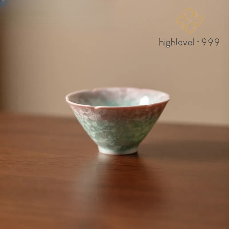 90ml Ceramic Crystal Glaze Handmade Tea Bowl Tea-tasting Personal Cup Master Cup