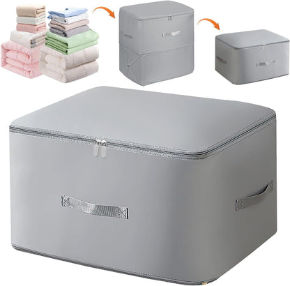 2/4Pcs Wardrobe Storage Bags Zipped Clothes Organizer Underbed Cube Closet Boxes
