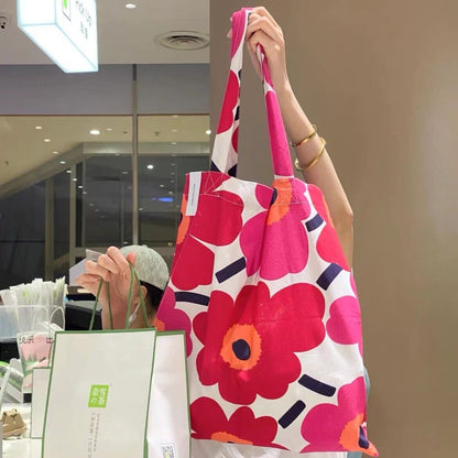 Fashion Colorful Elegant Canvas Unikko Poppy Tote Bag,Shopping Bag For Her