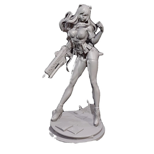 50mm resin figure model Fantasy Shooting Girl 3D Printing Unassembled Unpainted