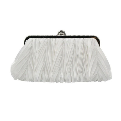 Satin Crystal Bridal Handbag Clutch Wedding Purse Evening Bag Shoulder Purse 1PC