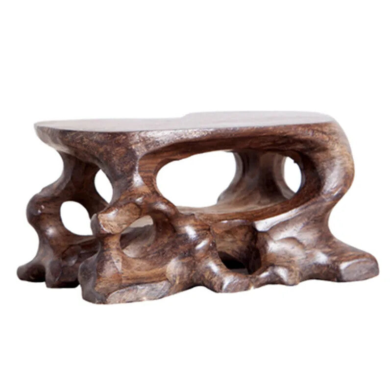 Small base, solid wood, Chinese style, bracket, strange stone, teacup holder -
