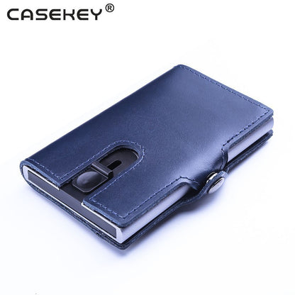 Carbon Fiber Slim Wallet Anti Rfid Credit Card Holders Case Leather Business 1PC