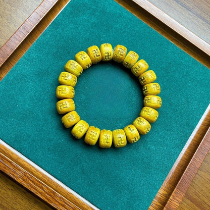 Natural 14x10mm Tibetan Tolin Main Buddha Bead Bracelet