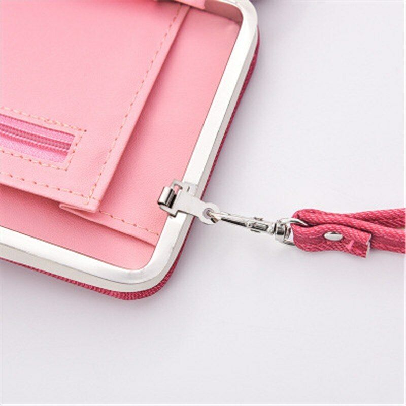 Women's Purse PU Leather Wallet Bag Card&ID Money Clamps Cash Clip Billfold Lady