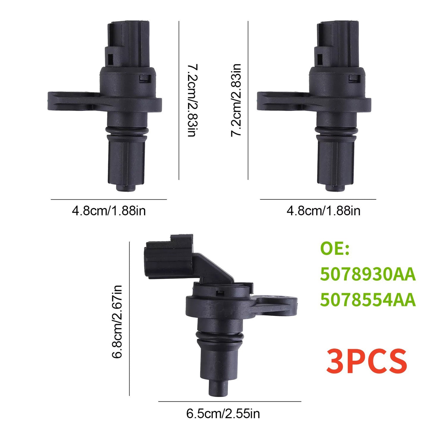 3PCS Transfer/Input/Output 62TE Transmission Speed Sensor For Chrysler Pacifica