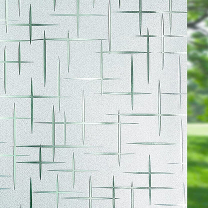2023 Frosted Static Cling Cover Window Glass Film Sticker Privacy Modern Decor