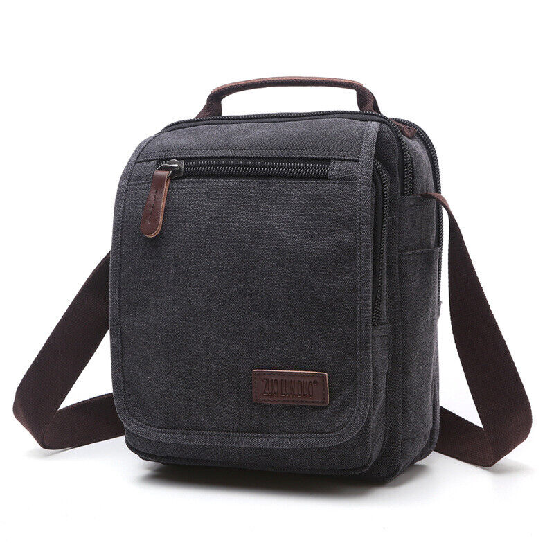 Retro Canvas Men's Diagonal Bag, Portable Casual Multifunctional Shoulder Bag