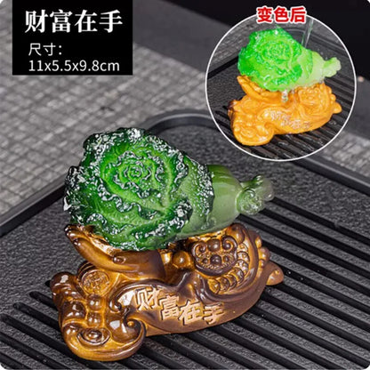 Fruit Model Color-changing Tea Pet Creative Resin Tea Table Decoration CutePot