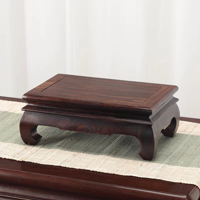 Bonsai Base Hard Wood China Black Sandalwood Rectangle Stand Display 81808