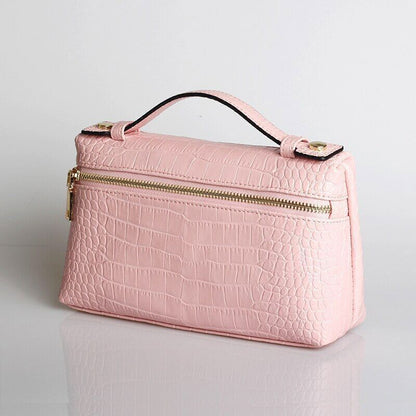 Pattern PU Leather Clutch Bag Women Trendy Make Up Handbag Purse Bag
