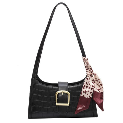 Synthetic Leather Small Shoulder Bags Scarves Cute Handbags Purses Underarm Bag