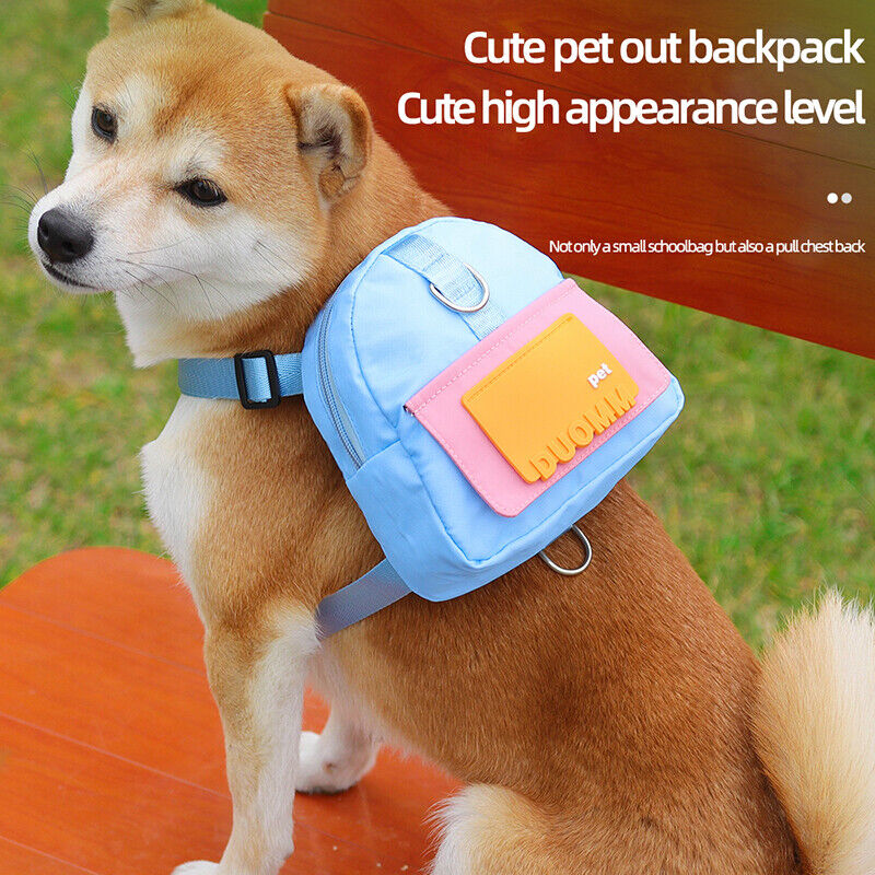 Pet Snack Self Backpack Dog Outdoor Travel Pouch Dog School Bag Waterproof Cute⌒