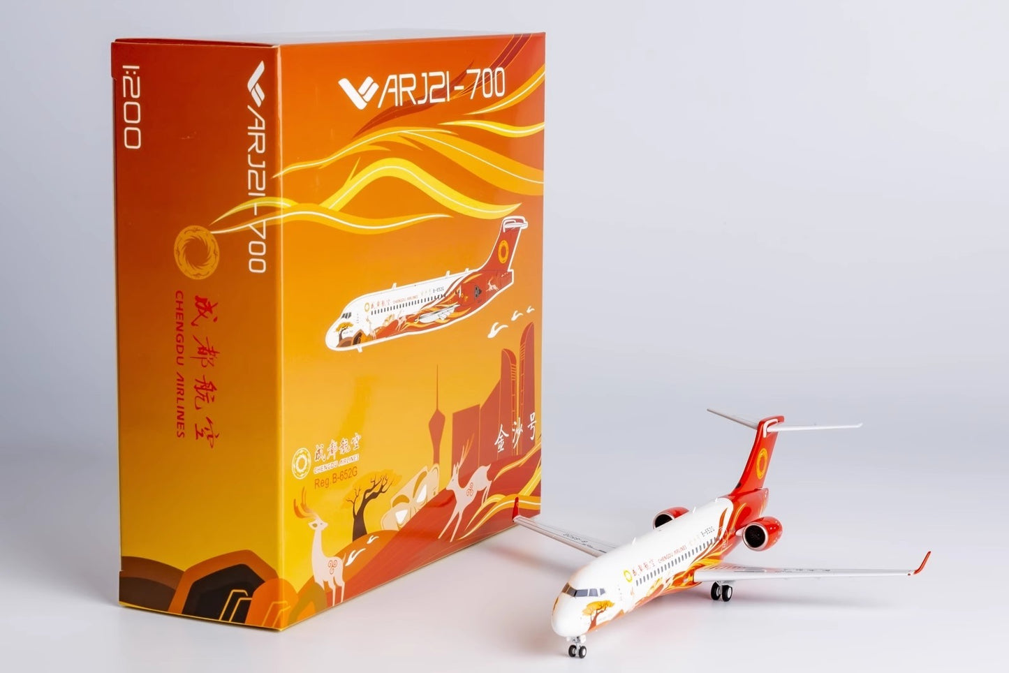 1:400 NGmodels Chengdu Airlines COMAC ARJ21-700 Airplane Diecast Plane Model