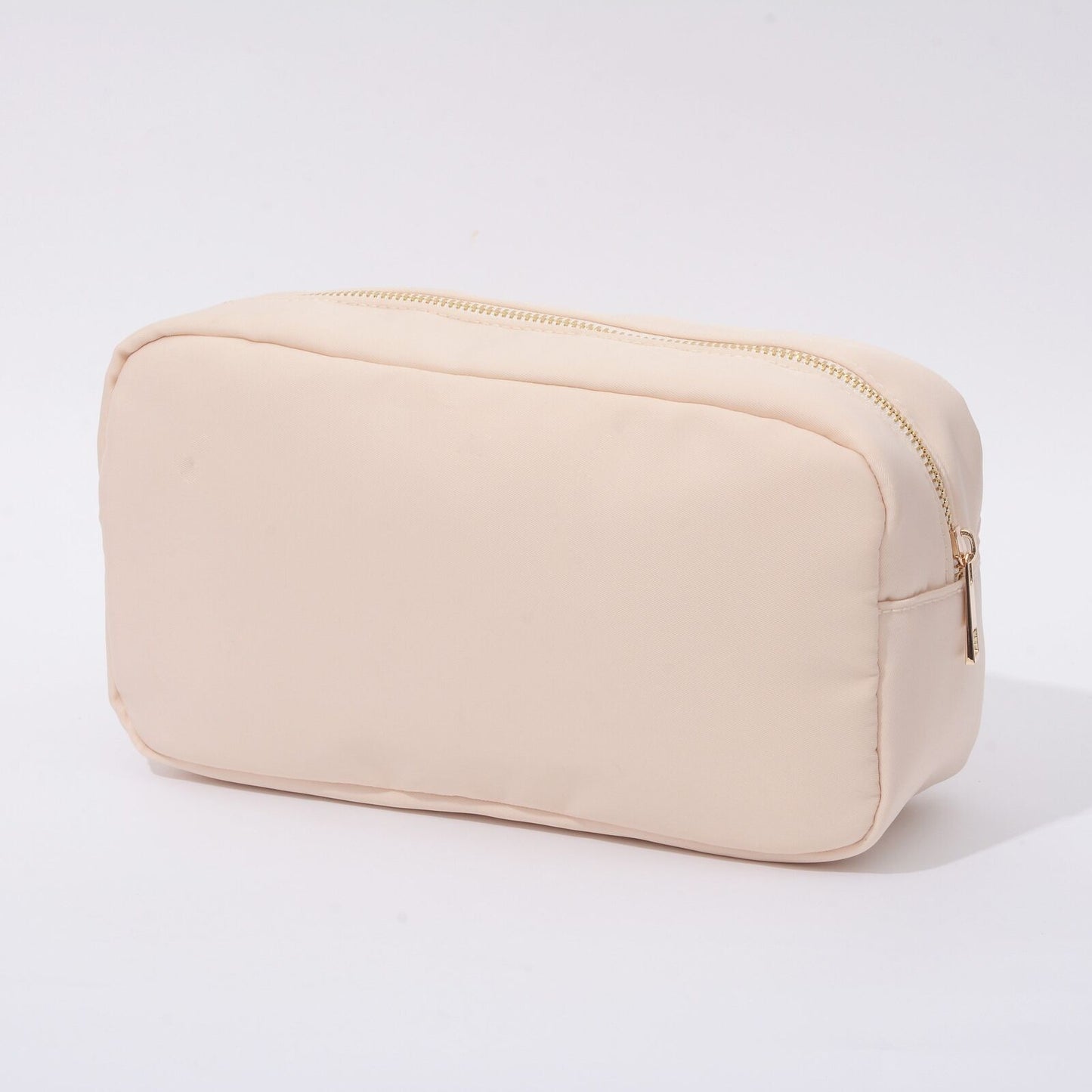Waterproof Nylon Pouch Cosmetic Bag Letters Patch Makeup Bag Big Toiletry Purse
