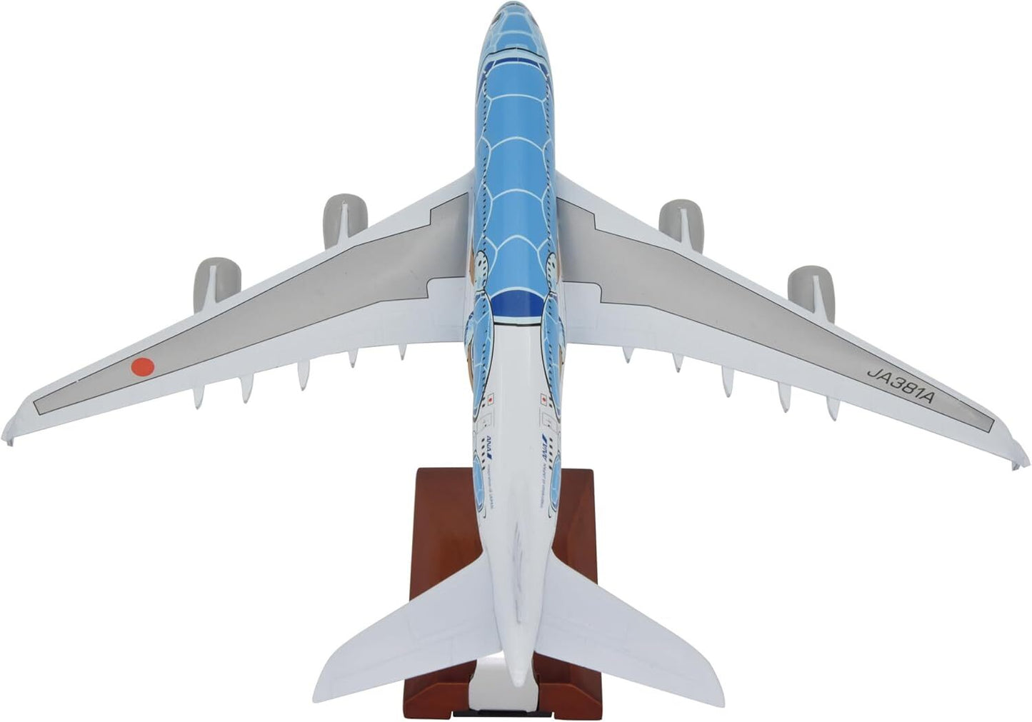 1:255 11.4inch Airbus A380 ANA Sea Turtle Metal Airplane Model Plane Toy Blue