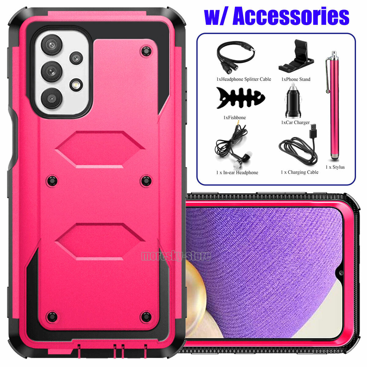For Samsung Galaxy A32 5G Ultra Shockproof Case Phone Cover w/ Accessories