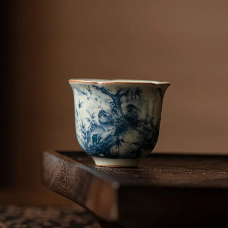 Ceramic Ru Kiln Tea Cup Kung Fu Teaset Home Personal Cup Tasting Cup Master Cup