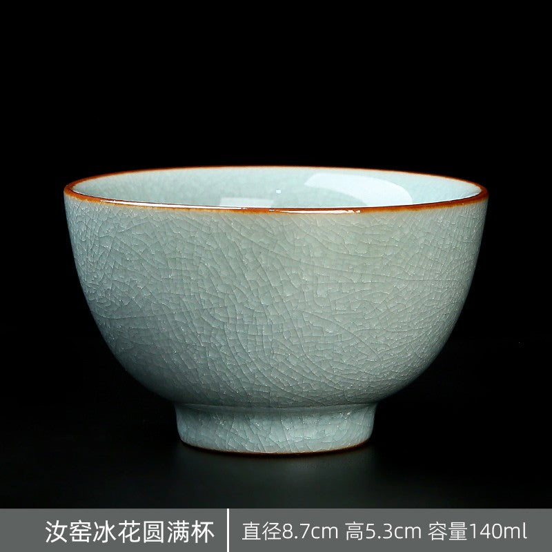 140ML Exquisite Ceramic Ice Flower Master Cup Tea Cup Decoration Ornament