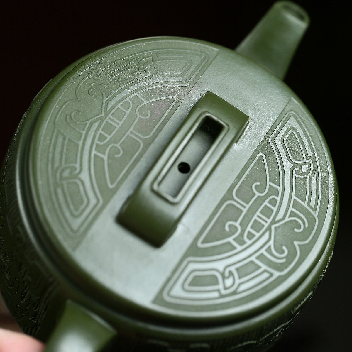 Tea Pot Handmade Carved Hanwa Pot Big Opening Mouth Marked Yixing Zisha Clay New