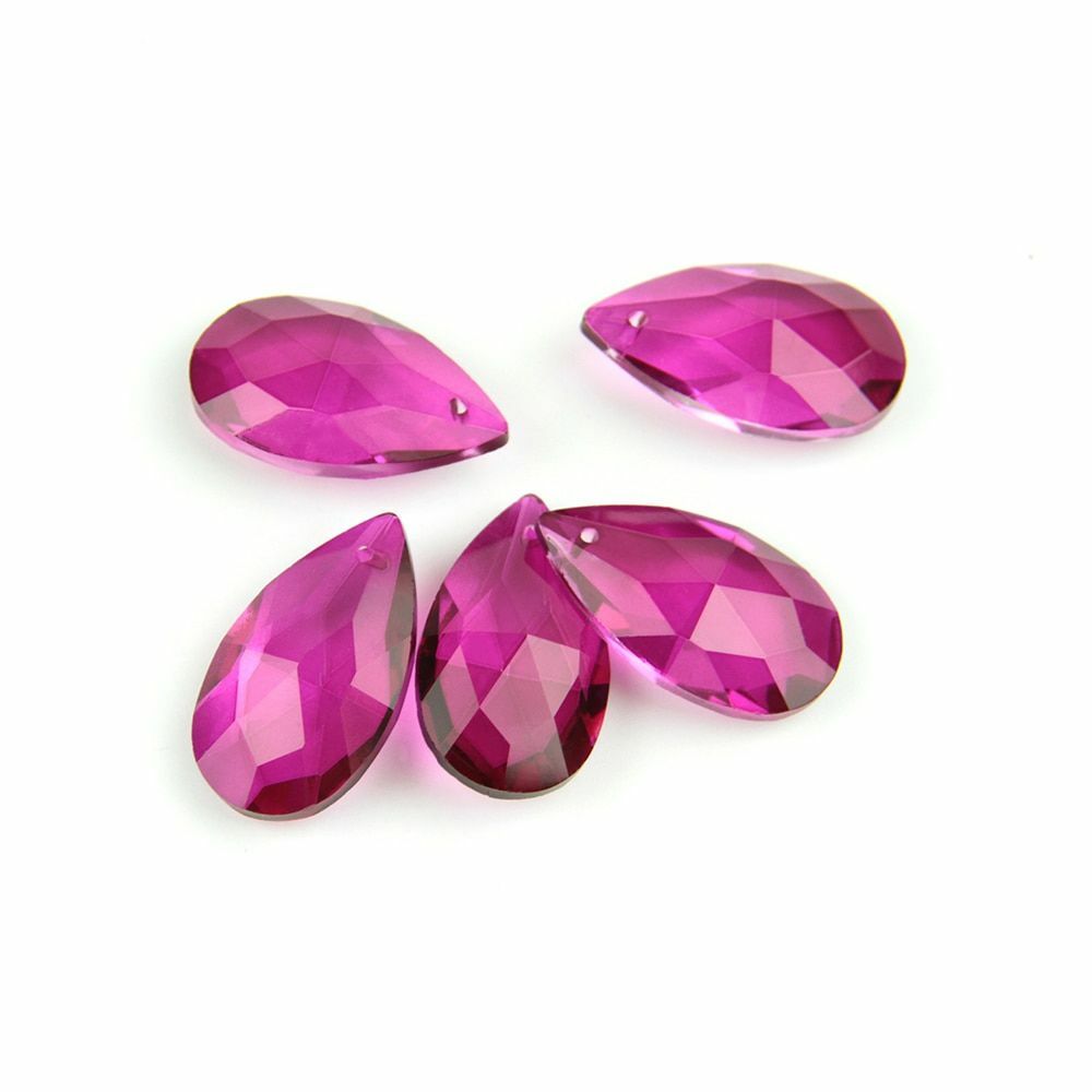 Colored Lighting Teardrop Crystal Glass Prism Chandelier Spare Parts Accessories
