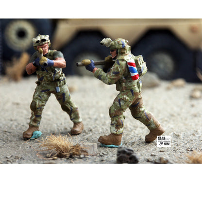 1/72 British SAS Special Air Service 6pcs Soldier Special Operations Team Model