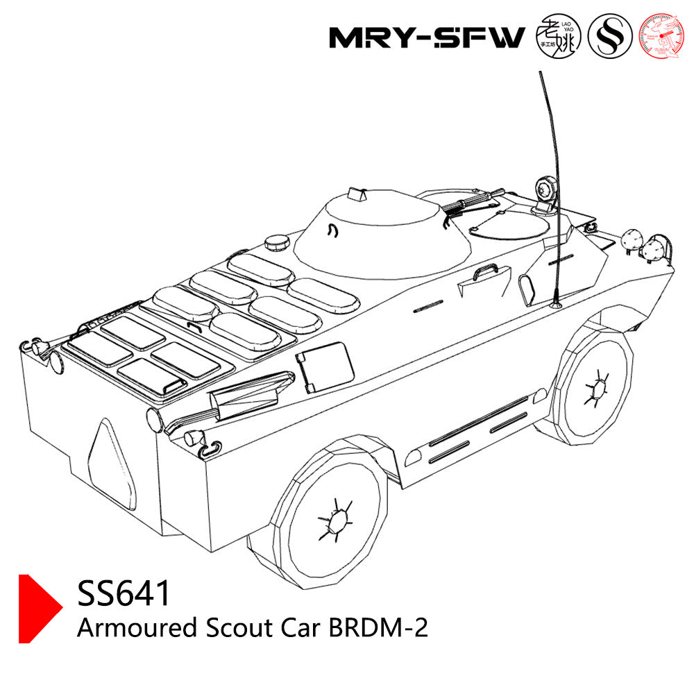 SSMODEL SS87641 1/87 Military Model Kit USSR Armoured Scout Car BRDM-2