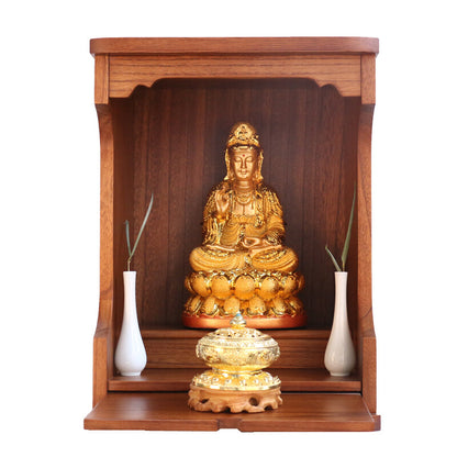 Paulownia Wood Buddhist Altar Butsudan Shrine God Zen House Enshrinement