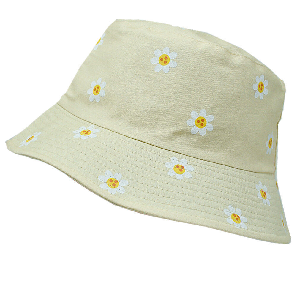 Unisex 100% Cotton Bucket Hat Boonie Hunting Fishing Outdoor Reversible Cap