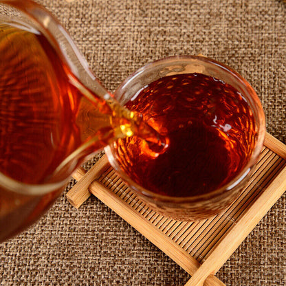 357g Yunnan Pu'er Ripe Tea Jingmai Mountain Seven Cakes Ripe Tea Pu'er Tea