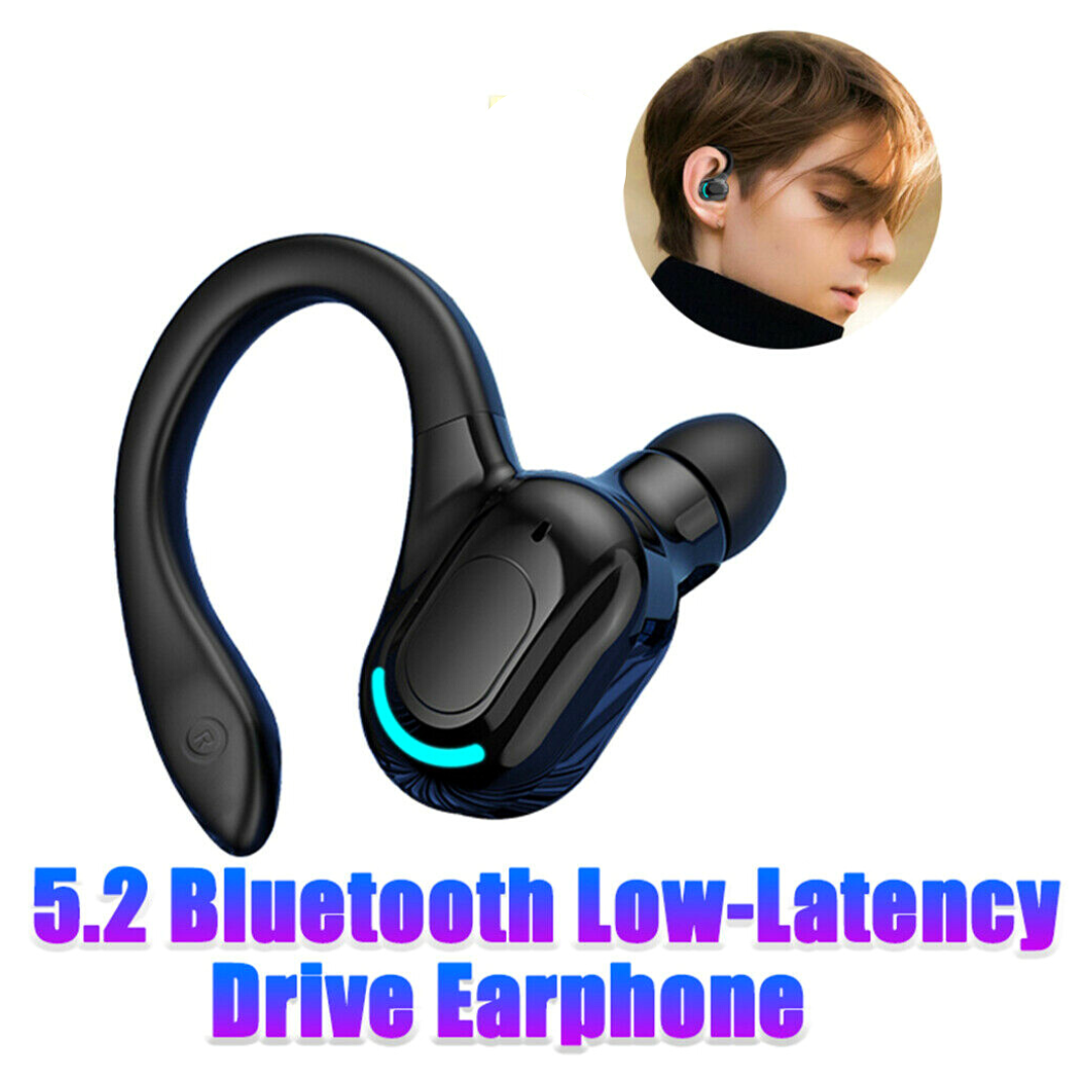 Wireless Bluetooth 5.1 Earpiece Headset Driving Trucker Earbuds Noise Cancelling