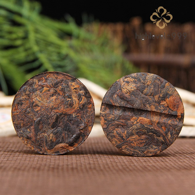 500g Ripe Pu'er Mini Tea Cake Yunnan Bingdao Ancient Tree Golden Bud Leaf Tea