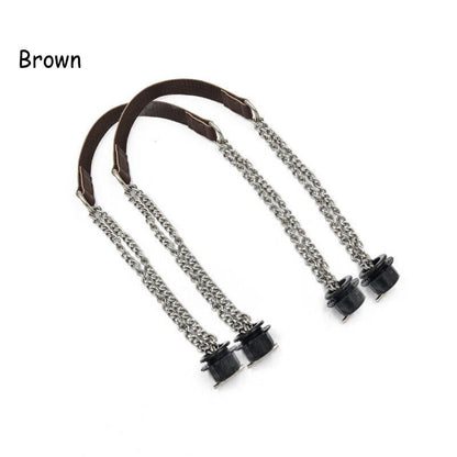 Synthetic Leather Chain Handle Silver Aluminum Handle Bag Handbag Accessories