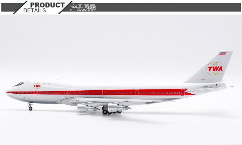 1:200 35CM InFlight TWA BOEING 747-100 Passenger Airplane Diecast Aircraft Model