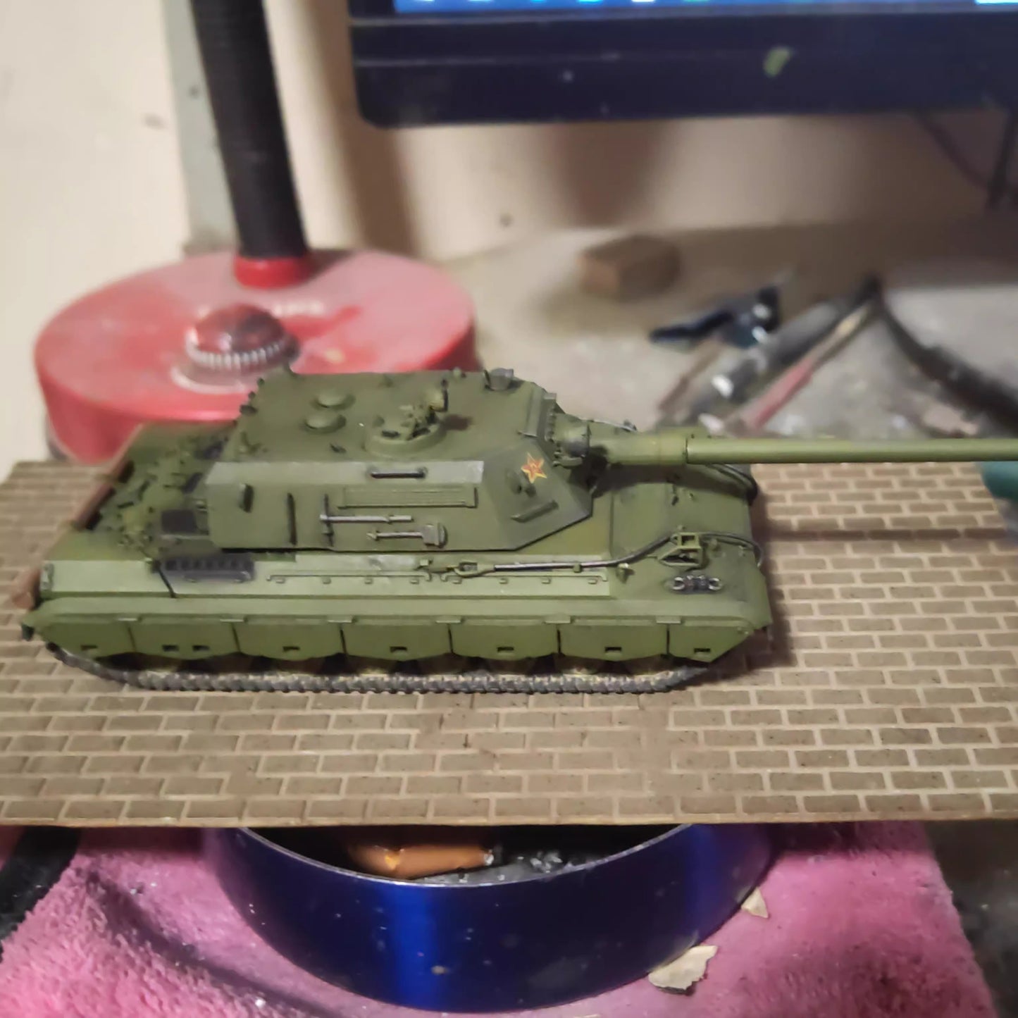 Homemade 1/72 WZ114SP Military Main Battle Tank Finished Model Ornament