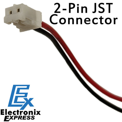 AA Battery Holder with Cover and JST Connector (Holds 2 AA Batteries)