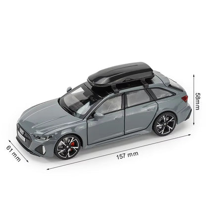 1/32 Audi RS6 Miniature Diecast Toy Car Model Sound & Light Doors Openable Educa
