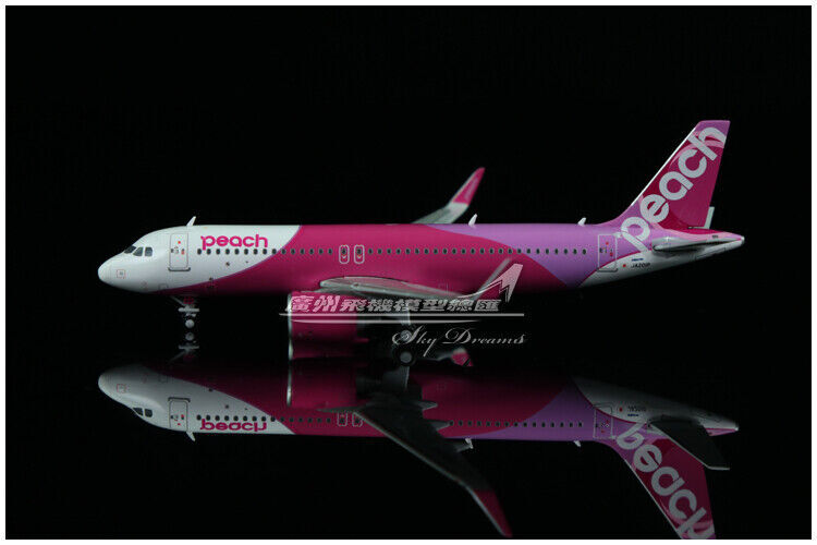 1:400 JC Wings Peach AIRBUS A320neo Passenger Airplane Diecast Aircraft Model