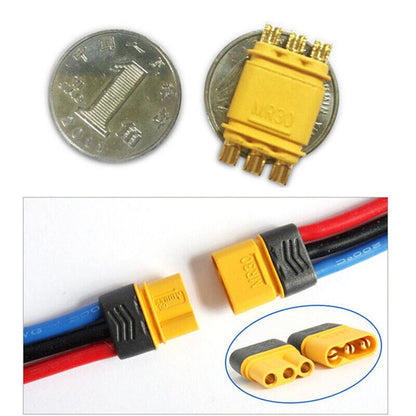10Pcs Amass MR30 Connectors Plugs 5 Male + 5 Female Bullet For RC Lipo Battery
