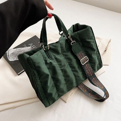 Warm Down Cotton Space Bag Handbags Women Shoulder Bags Shopper Bag