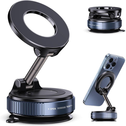 Magnetic Phone Holder for Car， Ultra Vacuum Suction Cup Phone Mount ，360° Adjust