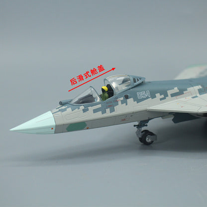 1:72 28CM Terebo SU-57 Stealth Fighter Airplane Diecast Military Aircraft Model