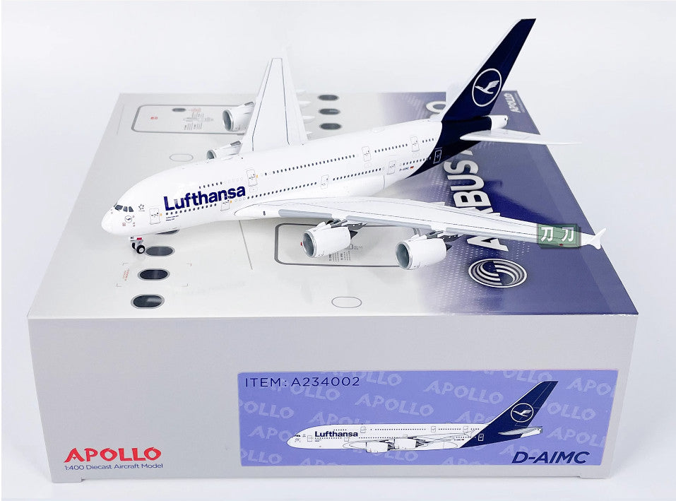 1:400 APOLLO Lufthansa AIRBUS A380 Passenger Aircraft Diecast Airplane Model