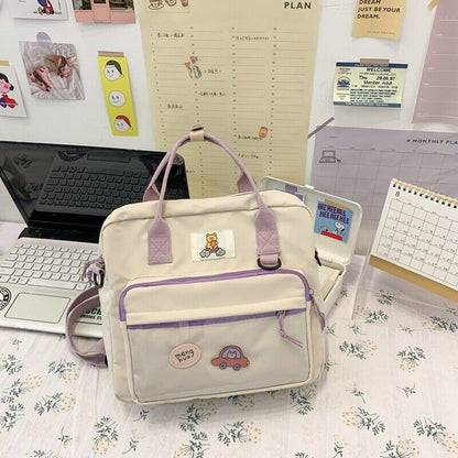 Lovely Multifunctional Backpack Teenage Girls Buckle Portable Female Travel Bags