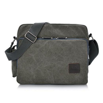 Men Vintage Military Canvas Crossbody Bag School Satchel Messenger Shoulder Bags
