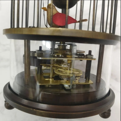 New Good Brass Birdcage Mechanical Table Clock Decor