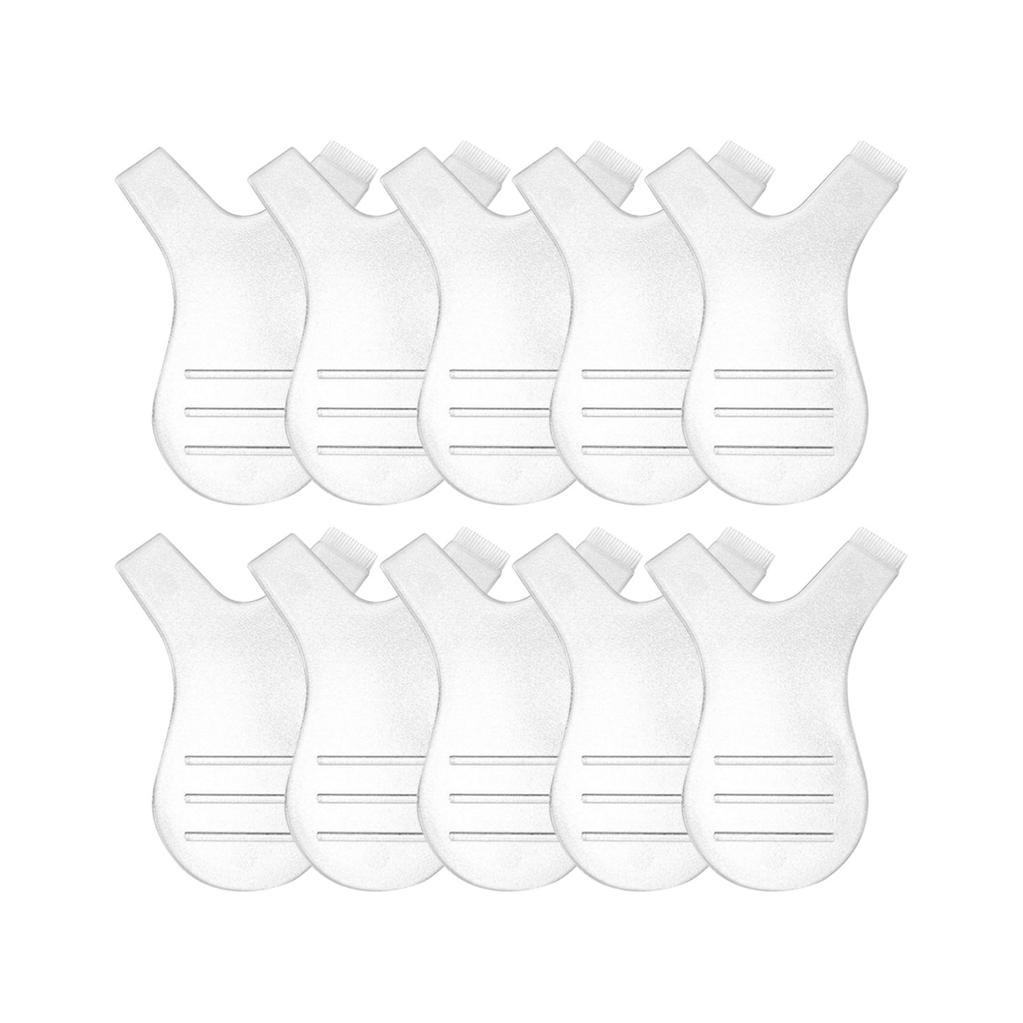10Pcs Clear Dual Heads Reuseable Y Shape Eyelash Brush Perm Makeup Cleaning Tool