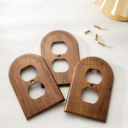4 Pcs Walnut Wood Light Switch Cover Brown Outlet Covers Wall Plate Decorative B
