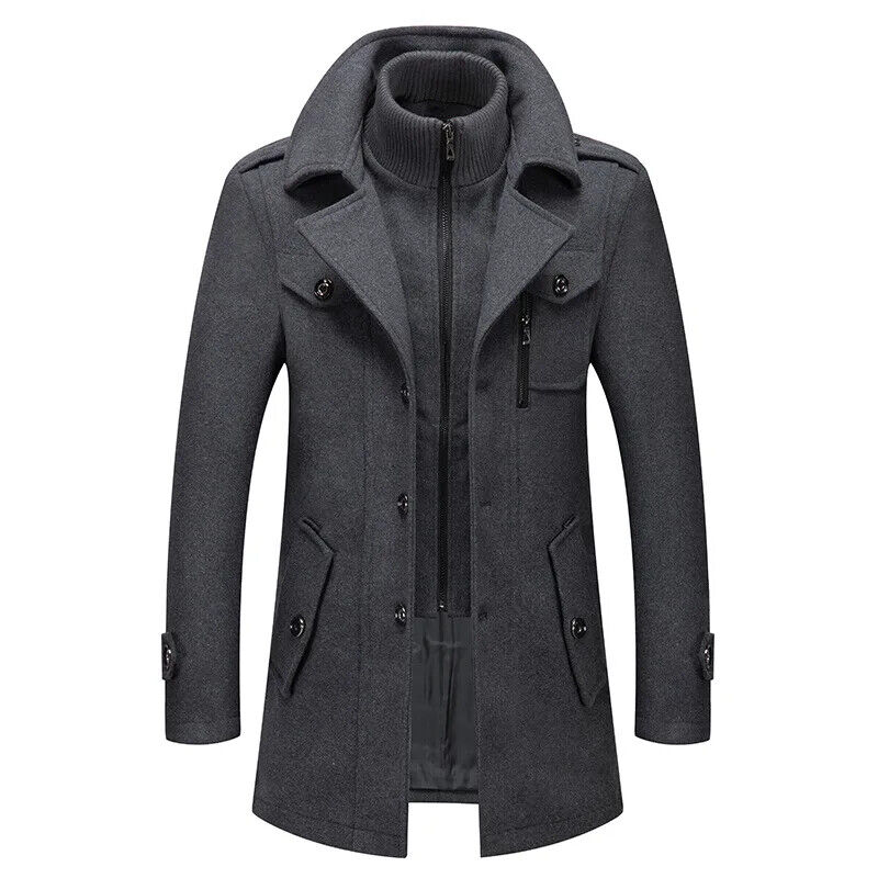 Men's Winter Wool Coat a Winter Thickening Coat High Quality Wool Coat Men